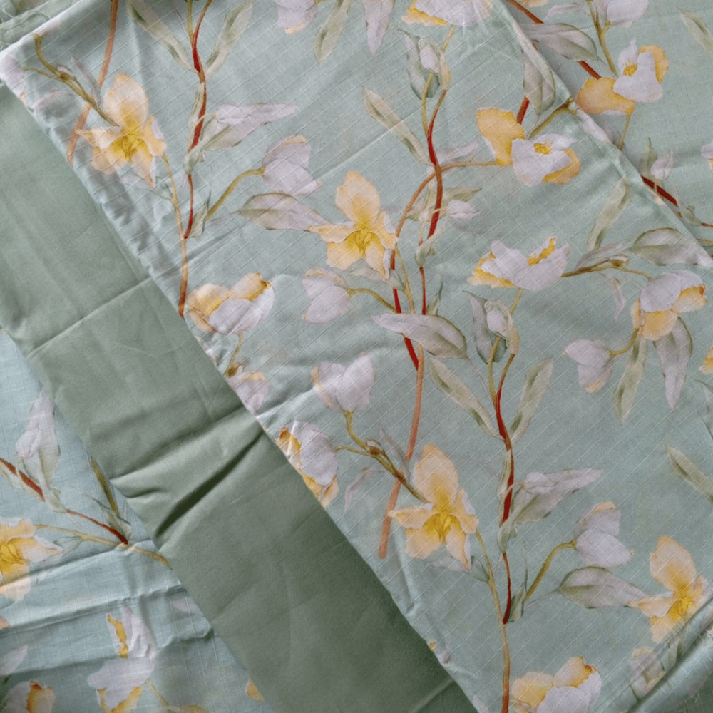 Lemongrass Unstitched Set - Breathable Imported Fabric